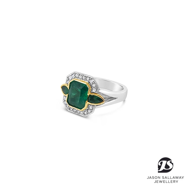Diamond Engagement Dress Coloured Ring | JSJ-00056